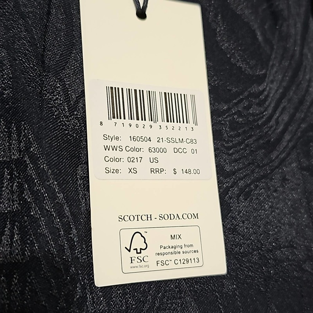 Scotch and Soda‎ Patterned High Waist Pants Size XS New - Picture 4 of 9